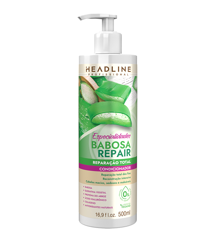 CONDICIONADOR ESPECIALIDADES BABOSA REPAIR 500ML HEADLINE
