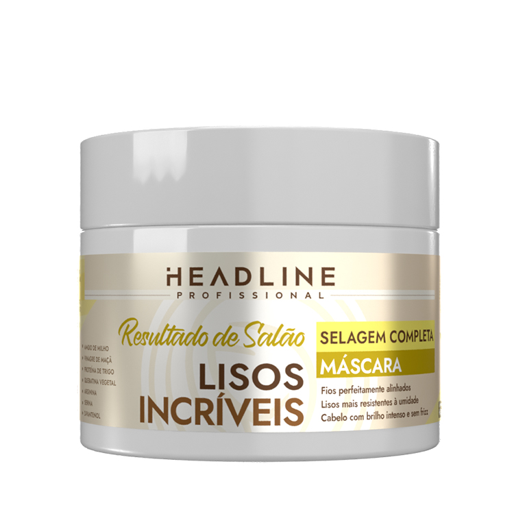 MASCARA RESULTADO DE SALAO LISOS INCREMEIVEIS 300G HEADLINE
