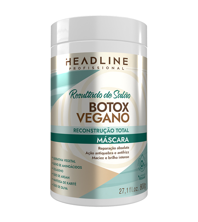MASCARA RESULTADO DE SALAO BOTOX VEGANO 800G HEADLINE