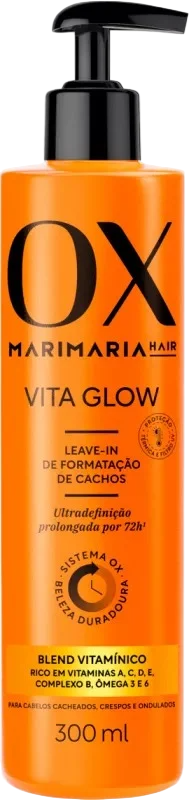LEAVE IN DE FORMATAÇÃO DE CACHOS OX VITA GLOW 300ML