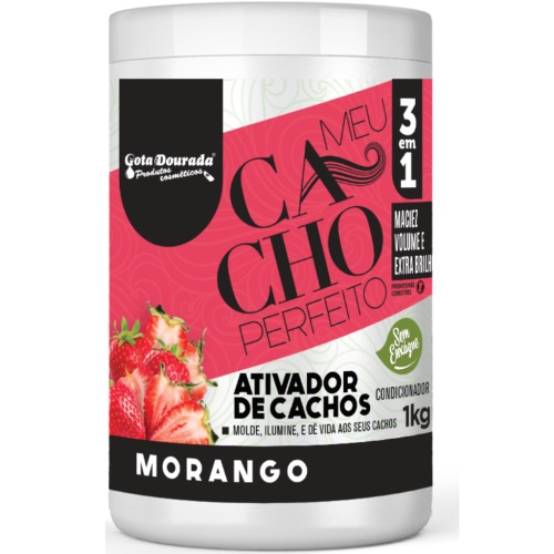 ATIVADOR DE CACHOS MEU CACHO PERFEITO MORANGO 1 KG