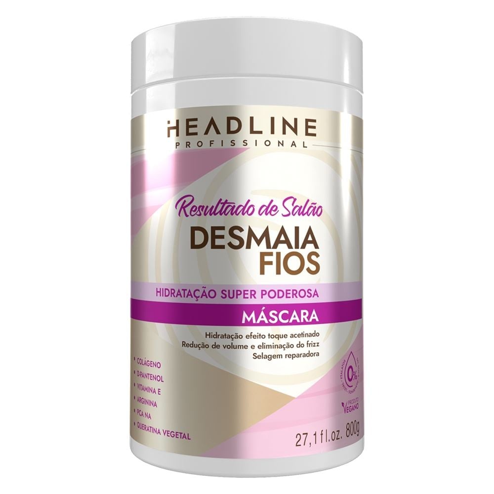MASCARA RESULTADO DE SALAO DESMAIA FIOS 800G HEADLINE