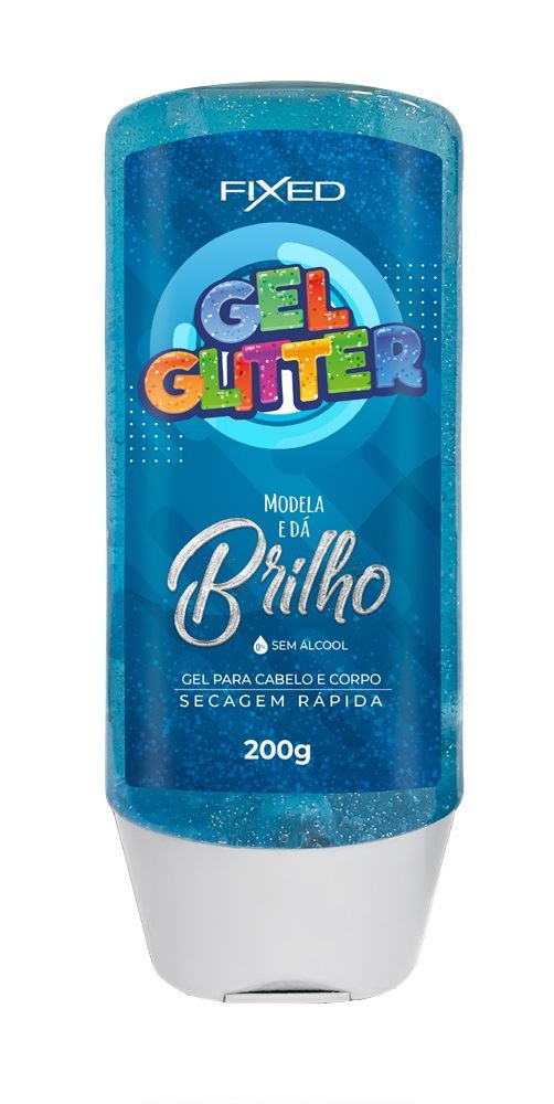 GEL DESOD COM GLITER CORPO E CABELO 200G - AZUL 