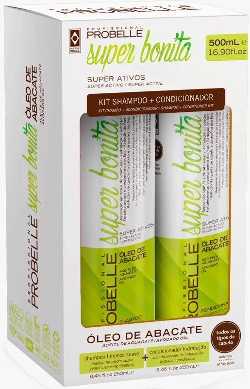 KIT ÓLEO DE ABACATE PROBELLE SUPER BONITA 500ML