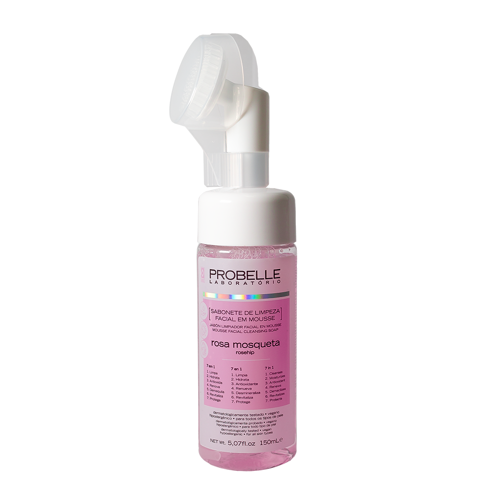 SABONETE FACIAL DE LIMPEZA ROSA MOSQUETA EM MOUSSE PROB. LABORT. 150ML