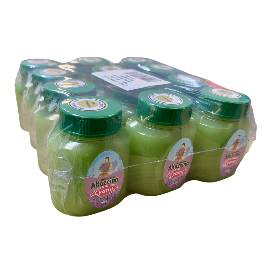 BRILHANTINA ALFAZEMA CYANA 40G C/12