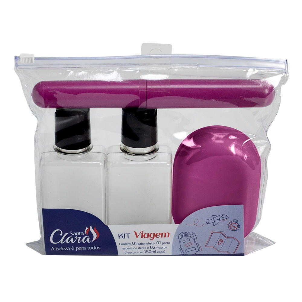 KIT VIAGEM PINK C/4 PECAS