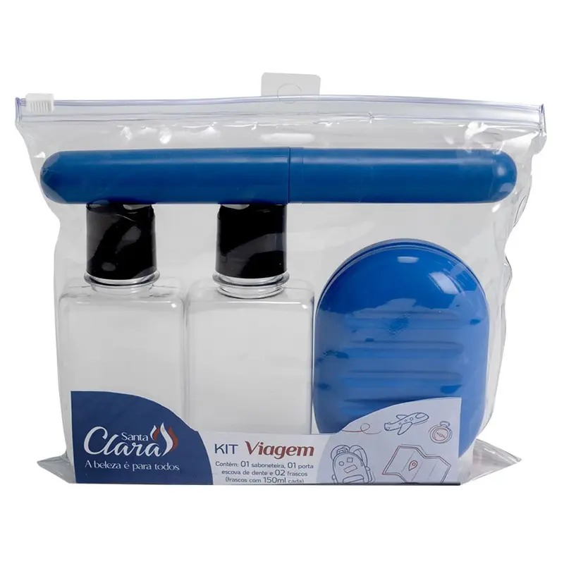 KIT VIAGEM AZUL C/4 PECAS