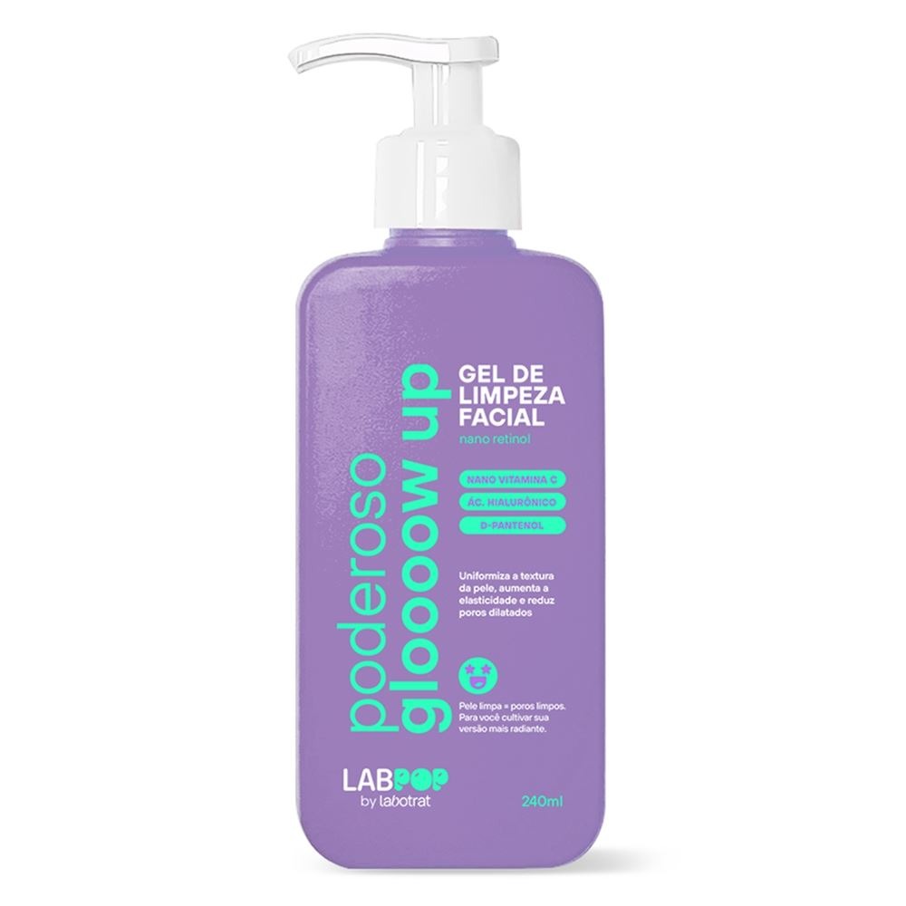 GEL DE LIMPEZA FACIAL PODEROSO GLOW UP 240ML LABPOP