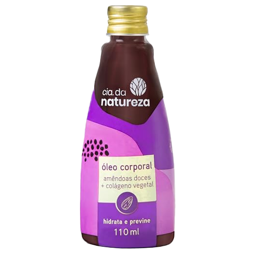 ÓLEO CORPORAL CIA DA NATUREZA AMÊNDOAS DOCE + COLÁGENO 110ML
