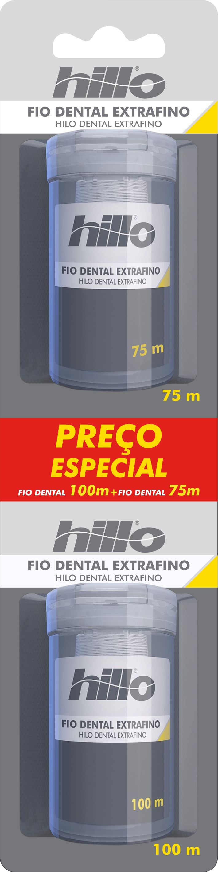 KIT FIO DENTAL HILLO EXTRAFINOO 100+75M