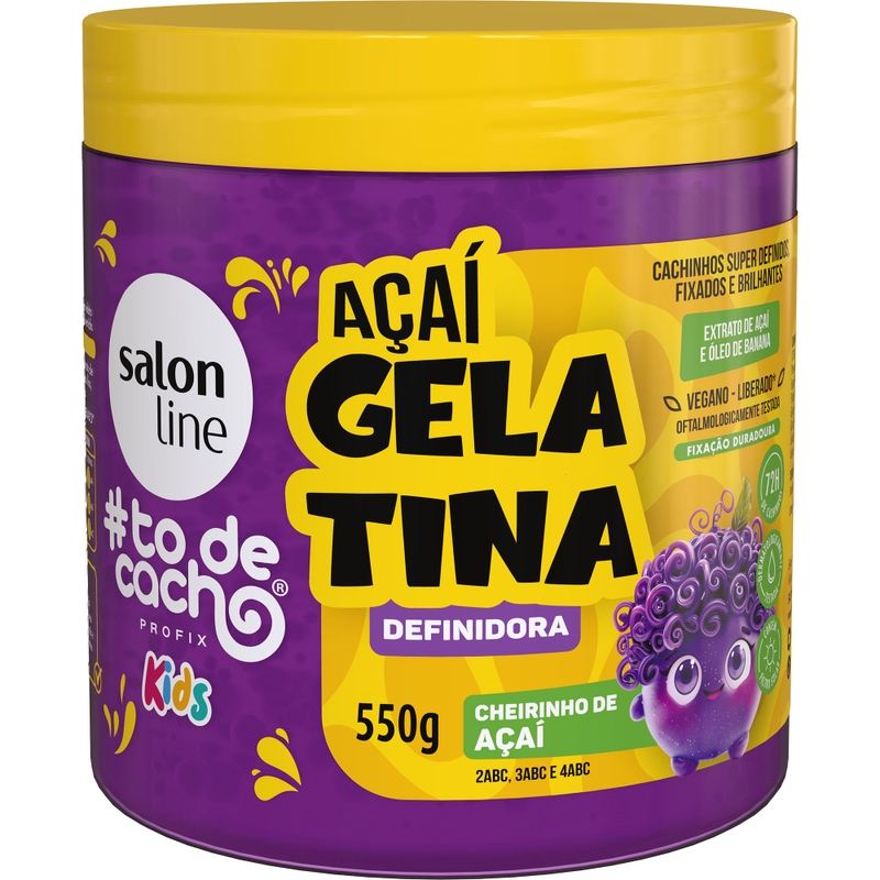 GELATINA SALON LINE DEFINIDORA  TODECACHO AÇAÍ 550G