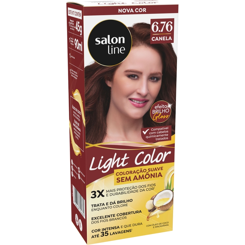 TINTURA SALON LINE LIGHT COLOR 6.76 CANELA