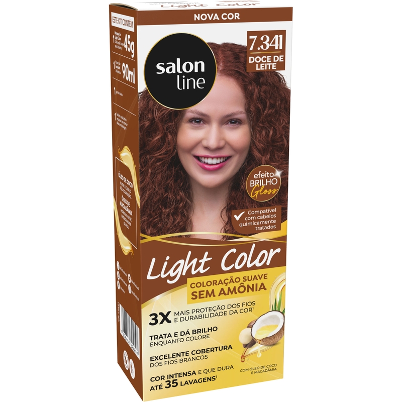 TINTURA SALON LINE LIGHT COLOR 7.341 DOCE DE LEITE
