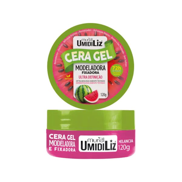 CERA GEL MODELADORA E FIXADORA MURIEL UMIDILIZ MELANCIA 120G