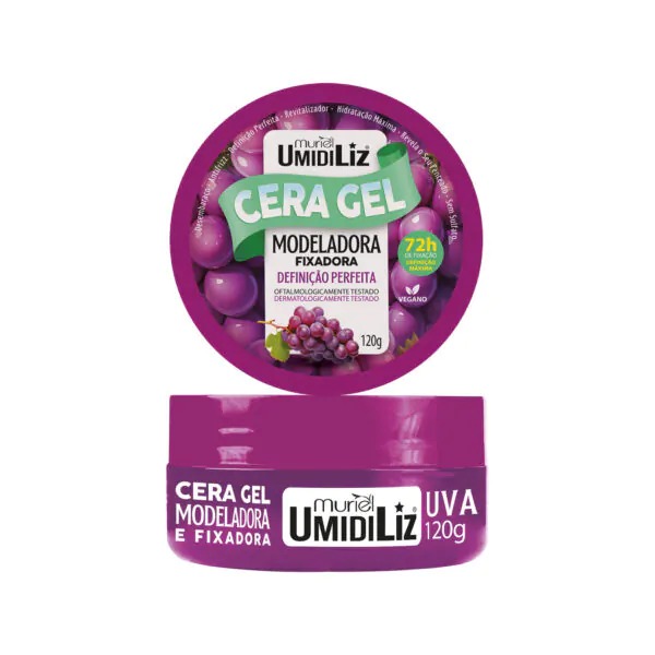 CERA GEL MODELADORA E FIXADORA MURIEL UMIDILIZ UVA 120G