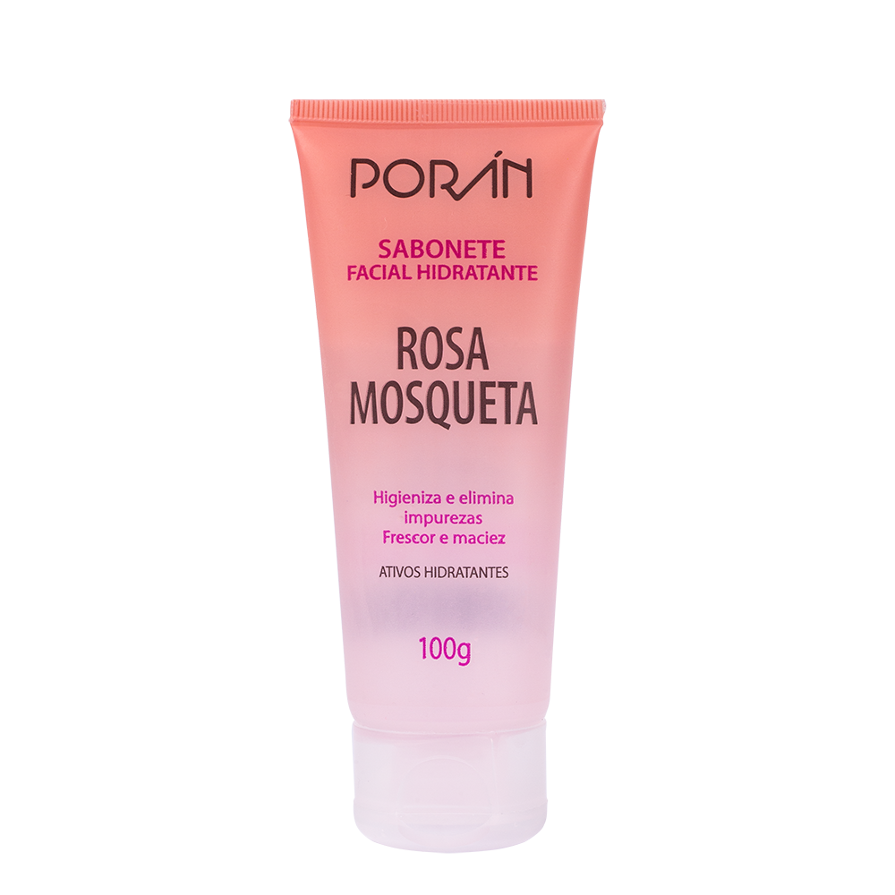 SABONETE FACIAL HIDRATANTE PORAN ROSA MOSQUETA 100G