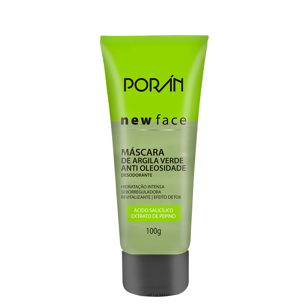 MASCARA FACIAL ANTI OLEOSIDADE PORAN ARGILA VERDE 100G