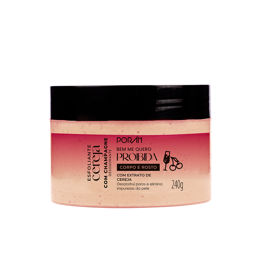 ESFOLIANTE PORAN CEREJA COM CHAMPANHE 240G