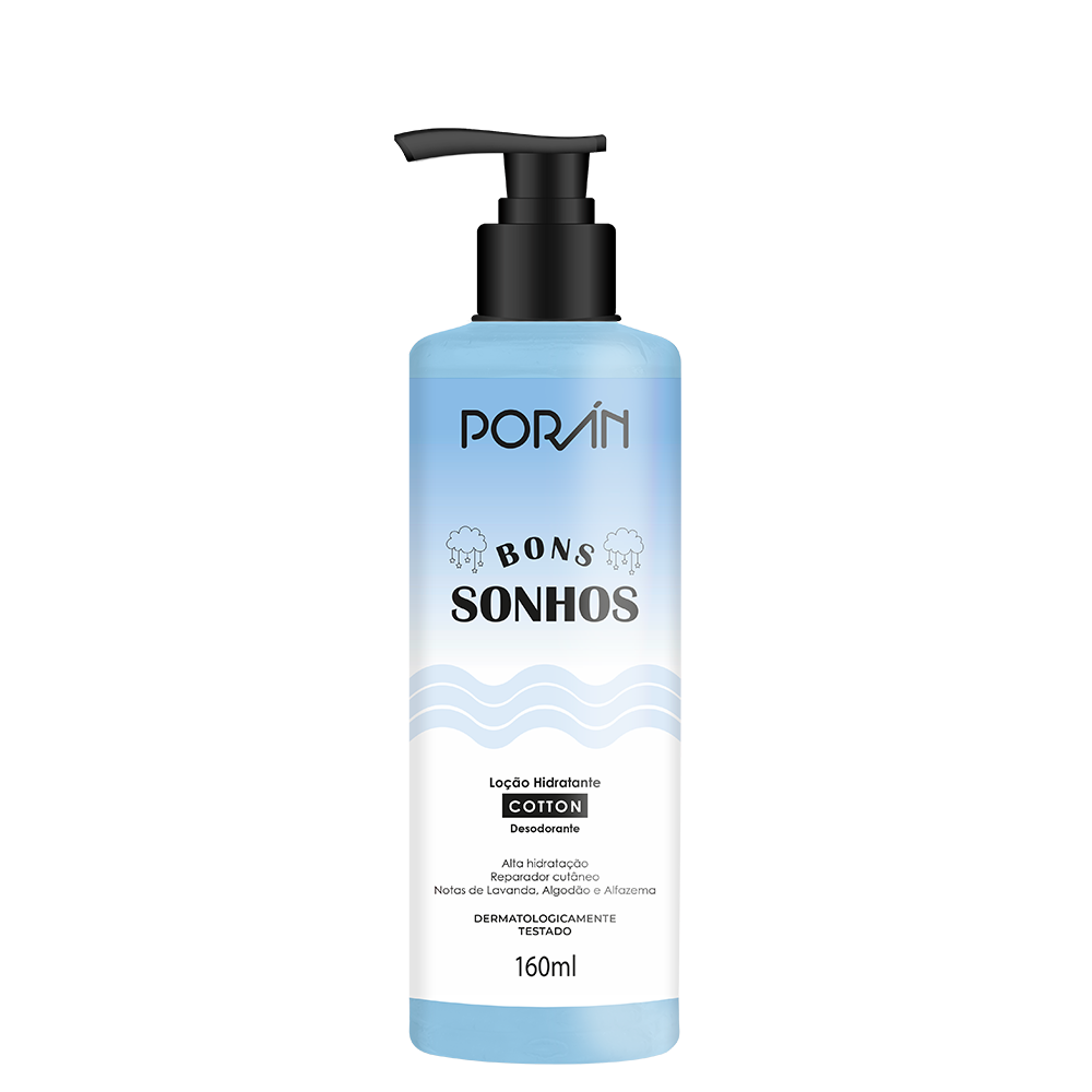 LOÇÃO HIDRATANTE BONS SONHOS COTTON PORAN 160ML