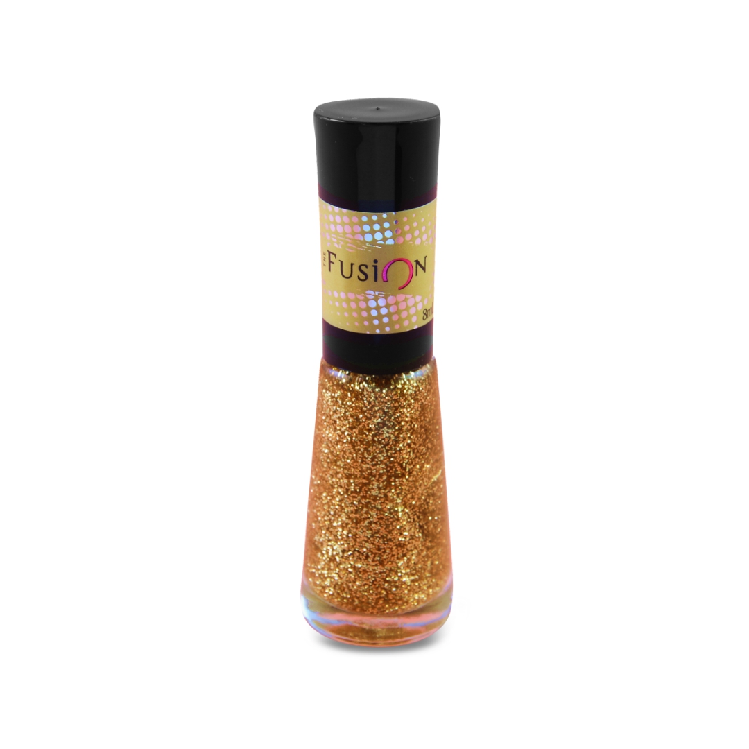 ESMALTE GLITTER DOURADO FUSION 8ML