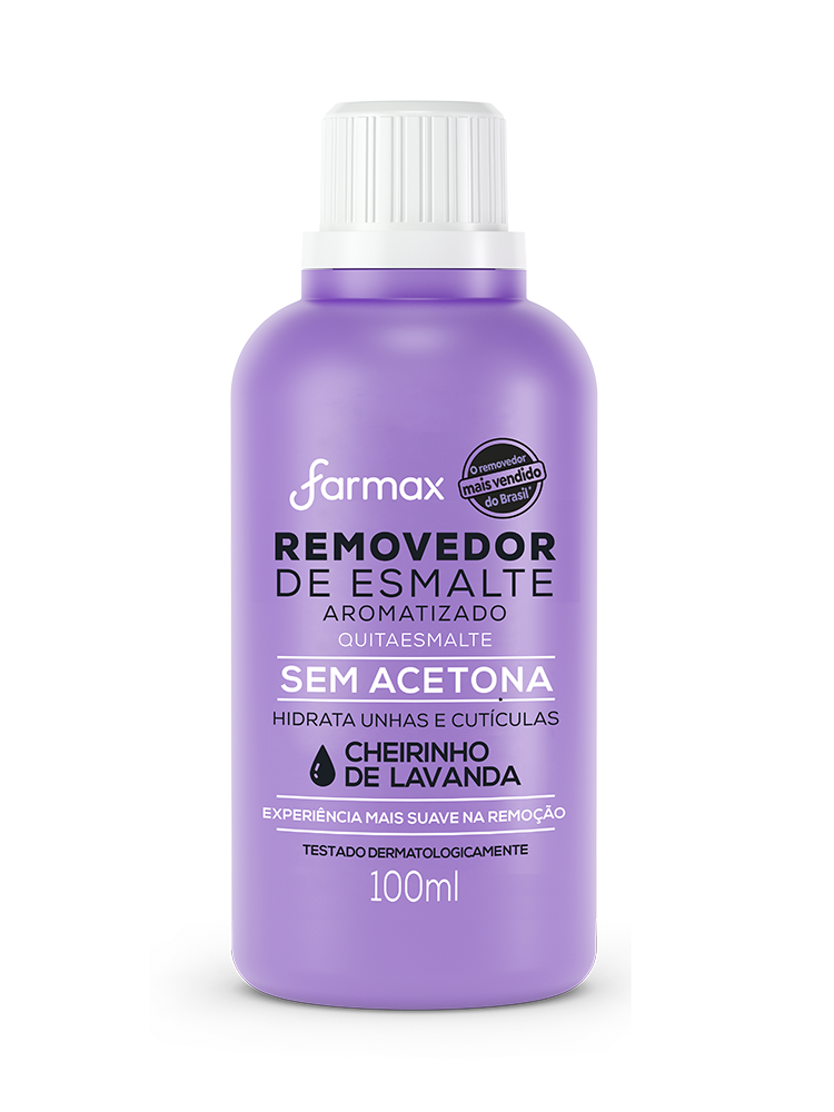 REMOVEDOR SEM ACETONA LAVANDA FARMAX 100ML