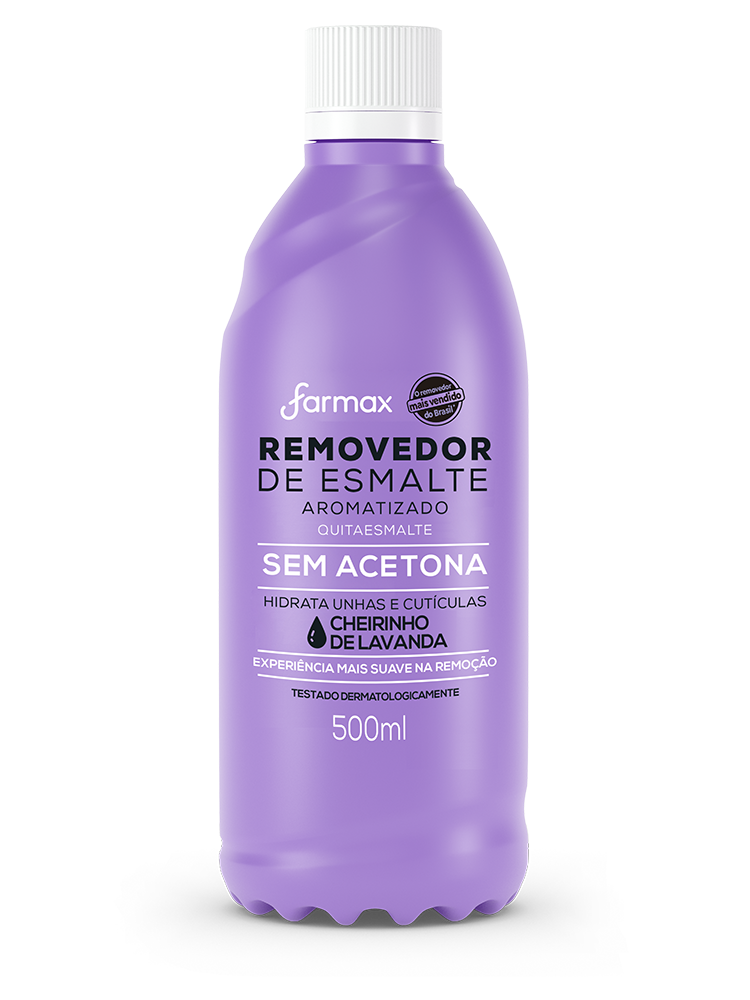 REMOVEDOR SEM ACETONA LAVANDA FARMAX 500ML
