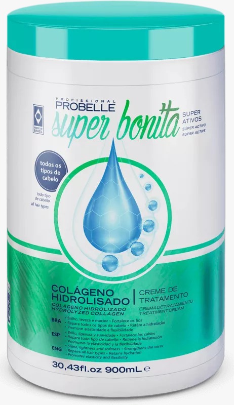CREME DE TRATAMENTO COLAGENO HIDROLISADO SUPER BONITA PROBELLE 900ML