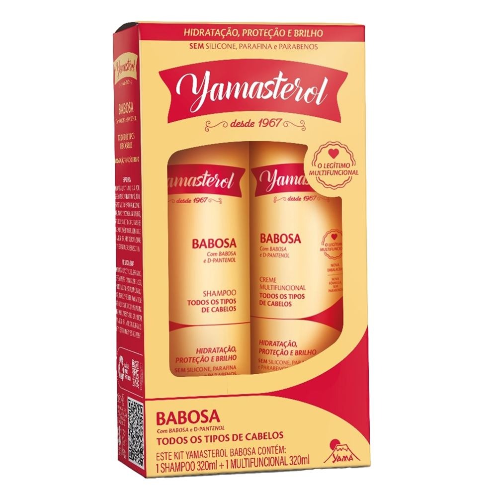KIT SHAMPOO + CREME MULTIFUNCIONAL BABOSA YAMASTEROL 320ML