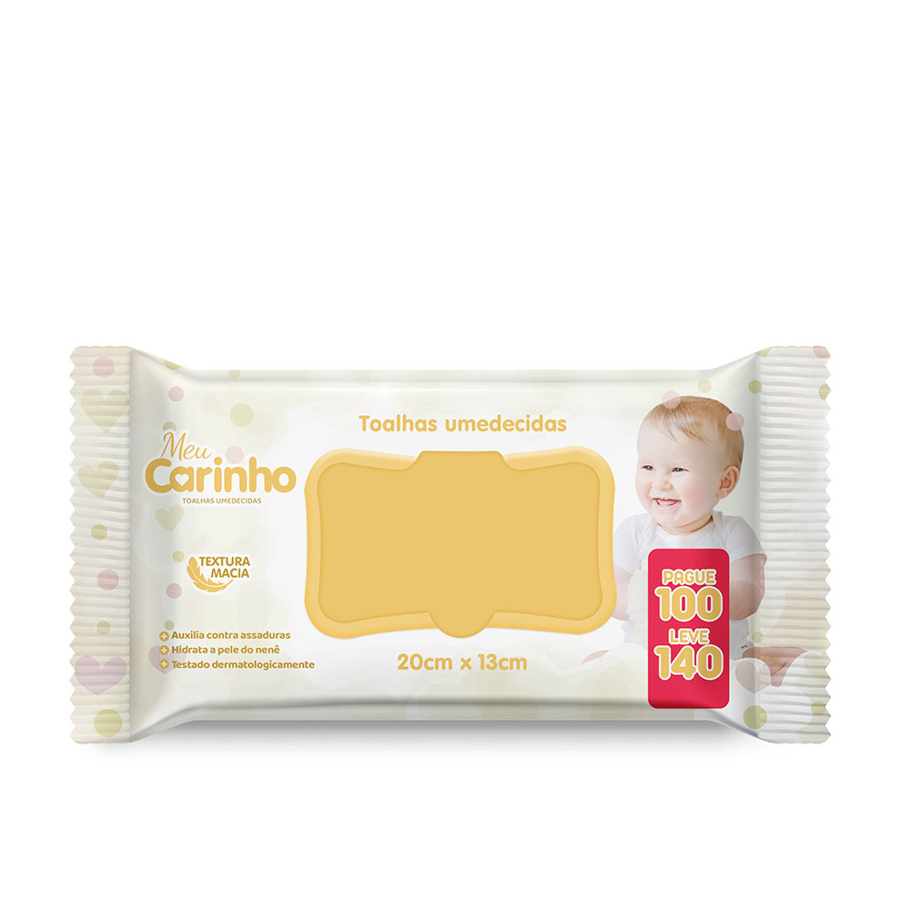 TOALHA UMEDECIDA MEU CARINHO LEVE 140UN E PAGUE 100UN
