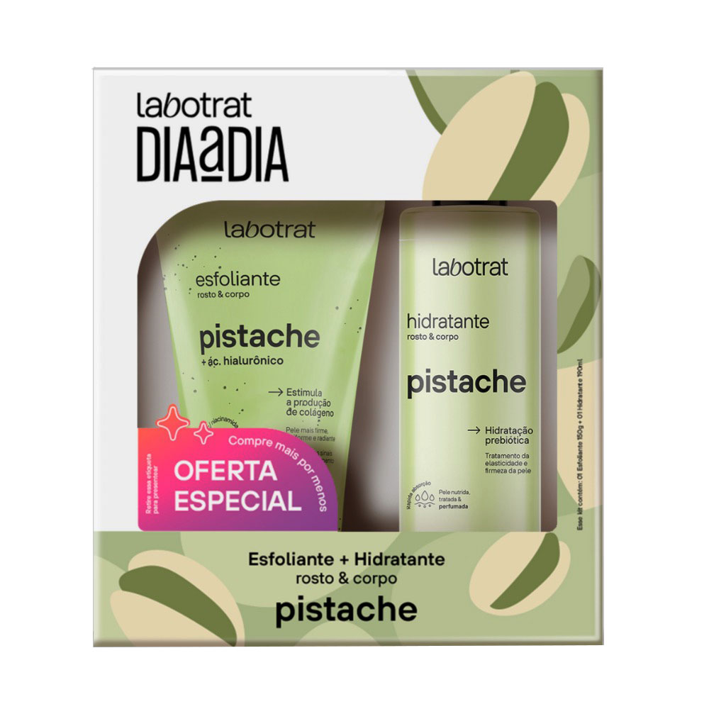 KIT HIDRATANTE + ESFOLIANTE PISTACHE DIA A DIA LABOTRAT