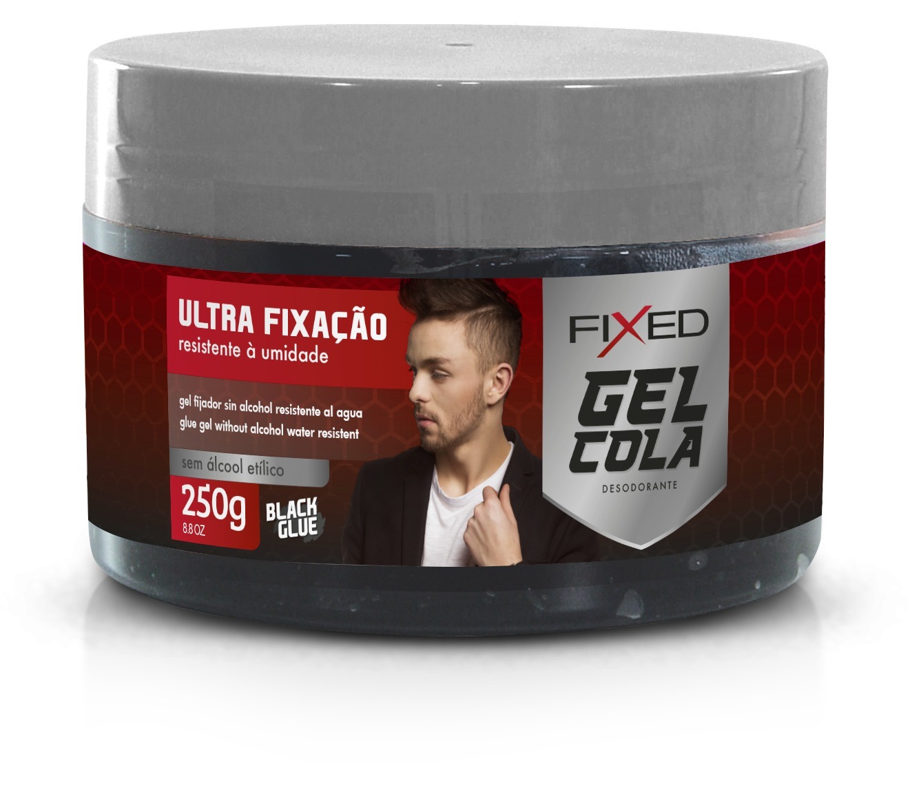GEL COLA PRETO FIXED 250G POTE