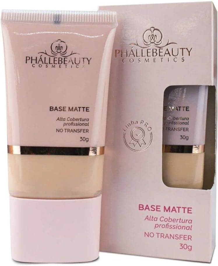 BASE MATTE ALTA COBERTURA COR 3 PHALLEBEAUTY 30G