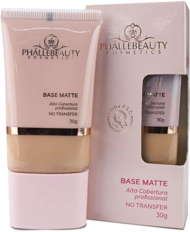 BASE MATTE ALTA COBERTURA COR 5 PHALLEBEAUTY 30G