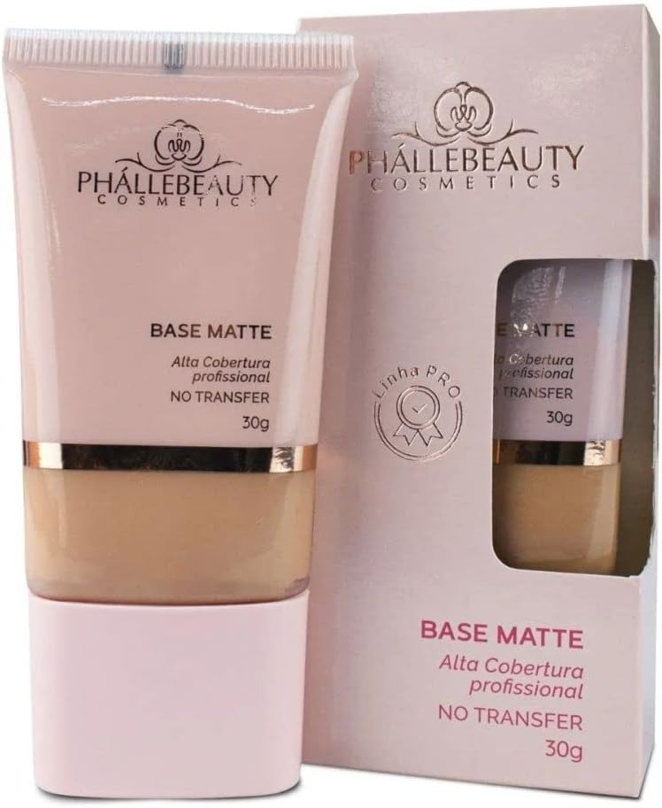 BASE MATTE ALTA COBERTURA COR 6 PHALLEBEAUTY 30G