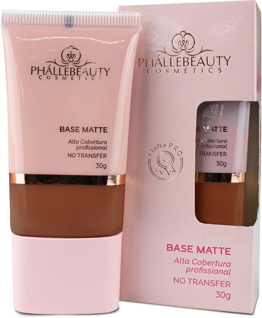 BASE MATTE ALTA COBERTURA COR 8 PHALLEBEAUTY 30G