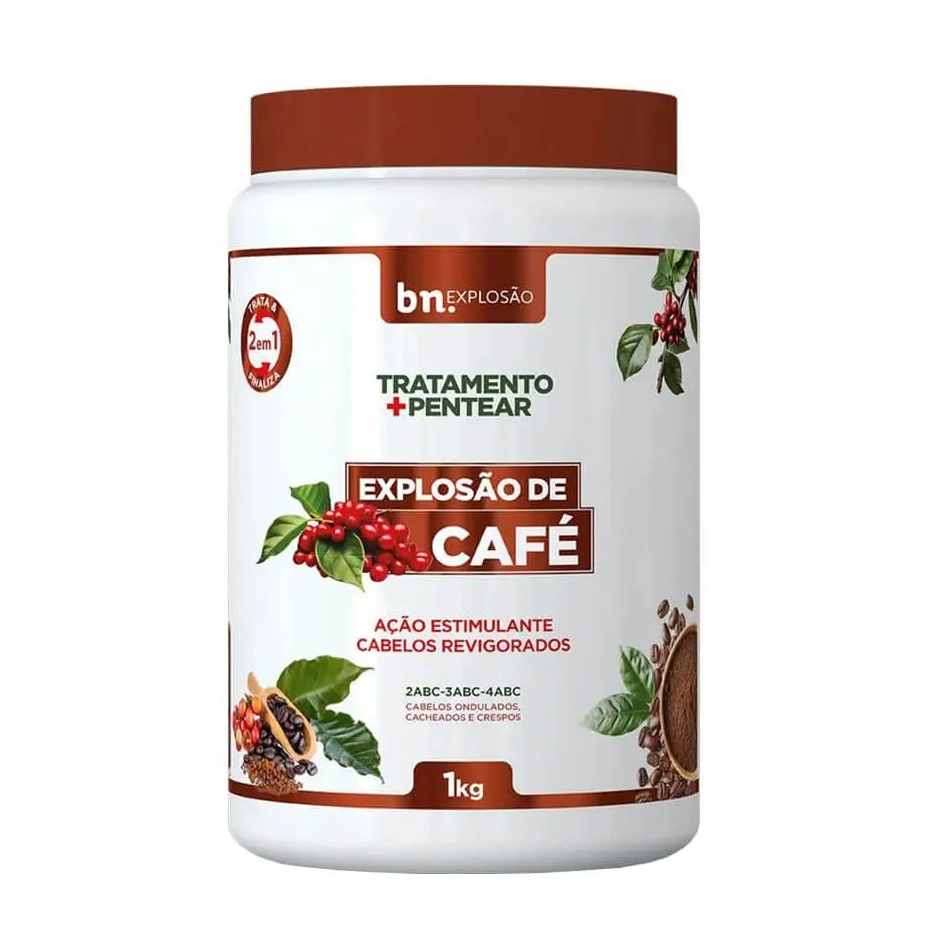 CREME PARA PENTAR EXPLOSÃO DE CAFÉ BELEZA NATURAL DE 1KG
