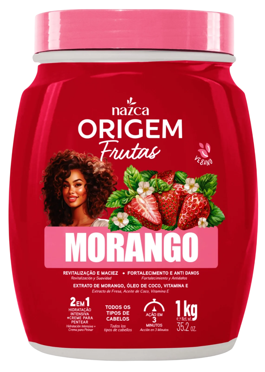 CREME DE TRATAMENTO E PENTEAR MORANGO ORIGEM 1KG