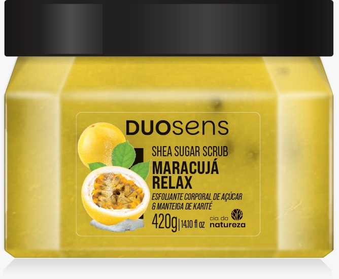 ESFOLIANTE DUOSENS MARACUJÁ RELAX CIA DA NATUREZA 420G