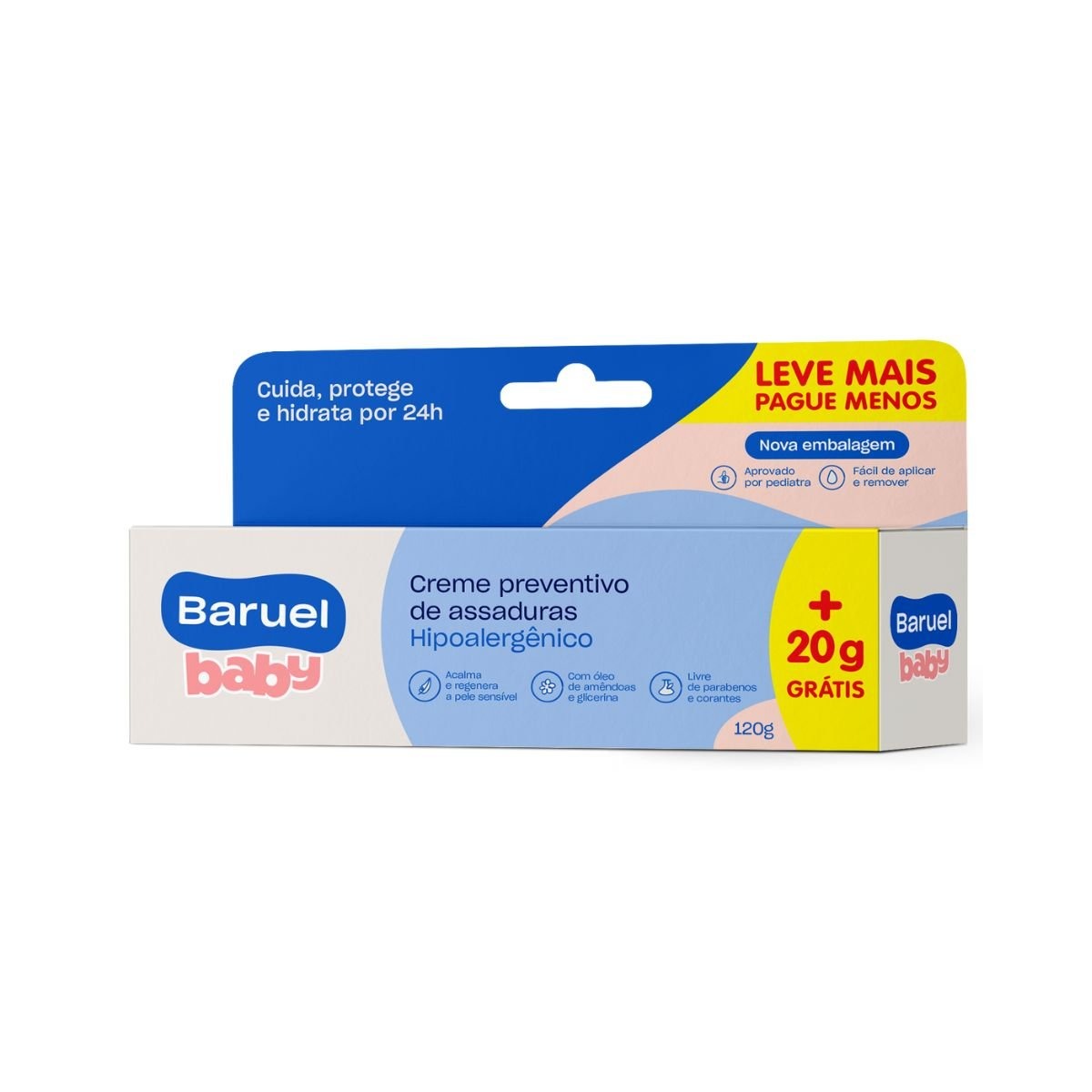 CREME PREVENTIVO DE ASSADURAS BABY LEVE 120G E PAGUE 100G