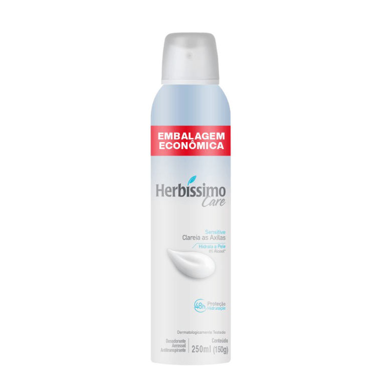 Desodorante Aerossol Herb ssimo Care Sensitive 250ml JS Cosm ticos desodorante-aerossol-herb-ssimo-care-sensitive-250ml-js-cosm-ticos