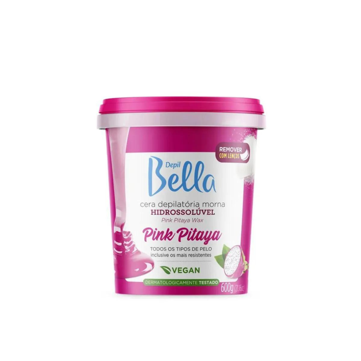 Cera Depilatória Depil Bella Hidrossolúvel Pink Pitaya 600g