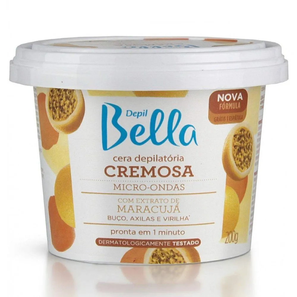 Cera Depilatória Depil Bella Cremosa Maracujá para Micro-Ondas 200g