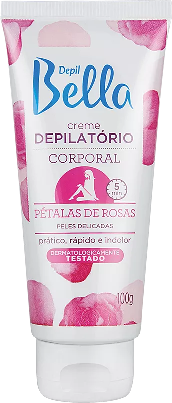 CREME DEPILATÓRIO CORPORAL PÉTALAS DE ROSAS DEPIL BELLA 100G