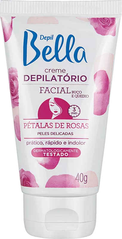 CREME DEPILATÓRIO FACIAL PÉTALAS DE ROSAS DEPIL BELLA 40G