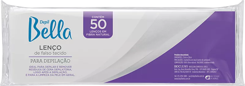LENÇO DEPILATÓRIO DEPIL BELLA COM 50 UNIDADES