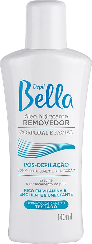 ÓLEO HIDRATANTE PÓS DEPILAÇÃO COM ÓLEO DE SEMENTE DE ALGODÃO DEPIL BELLA 140ML