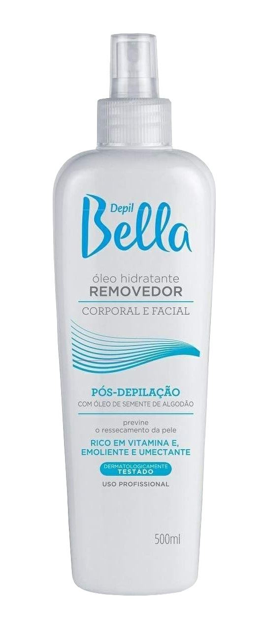 ÓLEO HIDRATANTE PÓS DEPILAÇÃO COM ÓLEO DE SEMENTE DE ALGODÃO DEPIL BELLA 500ML