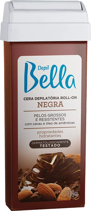 REFIL CERA DEPILATÓRIA ROLL-ON NEGRA DEPIL BELLA 100G
