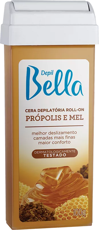 REFIL CERA DEPILATÓRIA ROLL-ON PRÓPOLIS E MEL DEPIL BELLA 100G